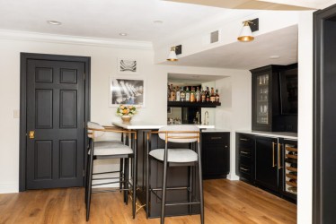 Contemporary Basement Bar